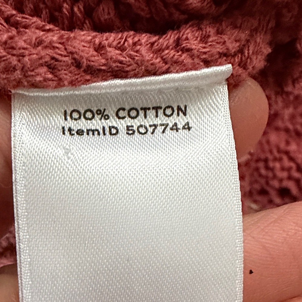 L.L. Bean Rose and Cream Fair Isle Button Cardigan - Picture 3 of 10
